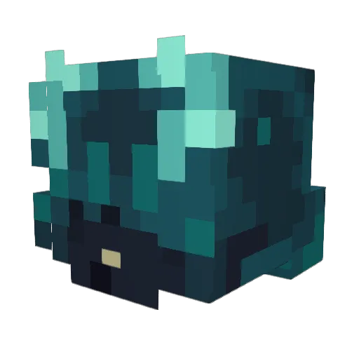 Krusified Minecraft avatar head, 3D render