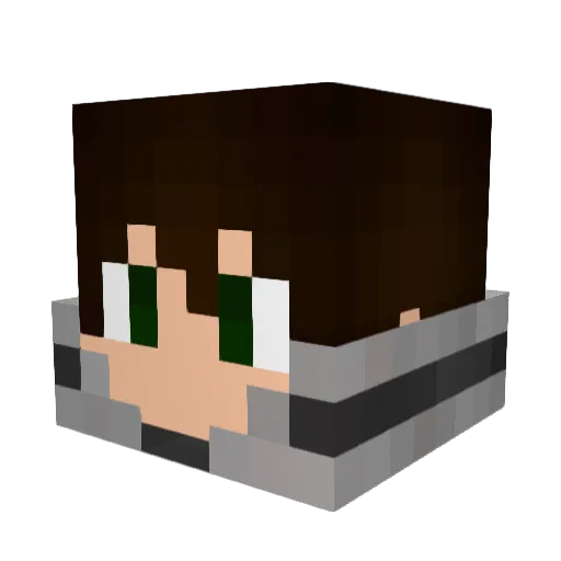 Krusnik Minecraft avatar head, 3D render