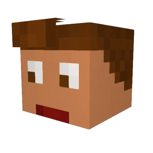 KrusteLippe Minecraft avatar head, 3D render