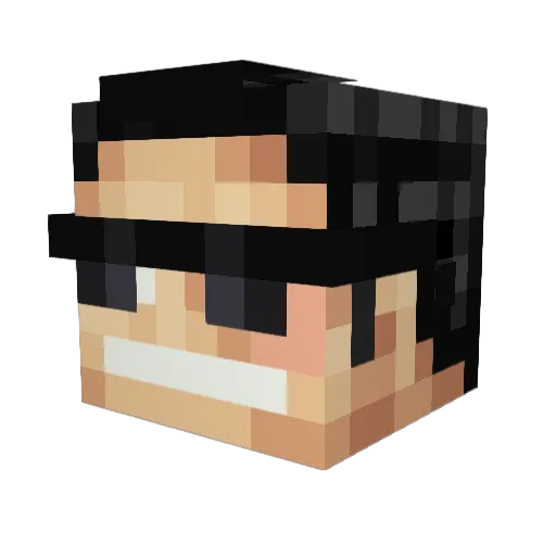 Krutagna Minecraft avatar head, 3D render