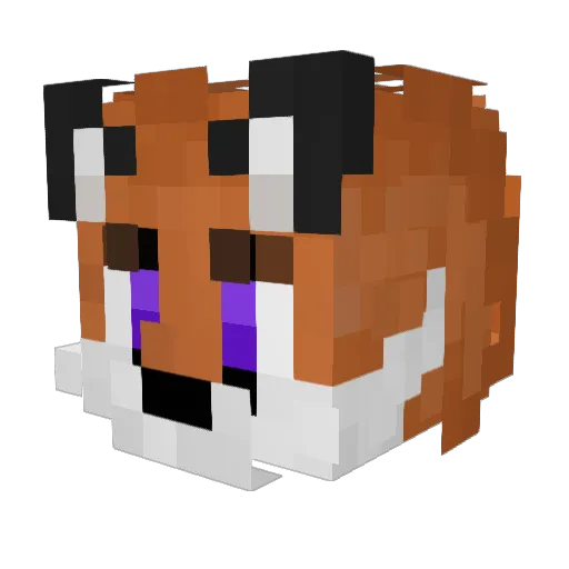 Kruton1122 Minecraft avatar head, 3D render
