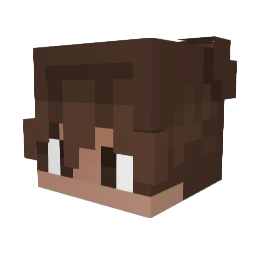 Kruvohl Minecraft avatar head, 3D render