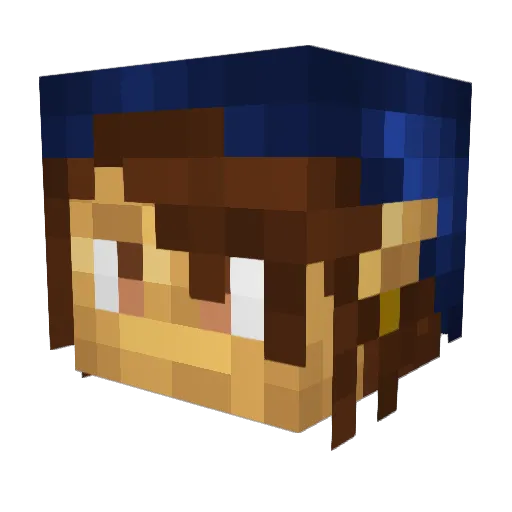 Kruxer Minecraft avatar head, 3D render
