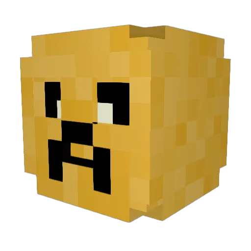 Kruzero Minecraft avatar head, 3D render