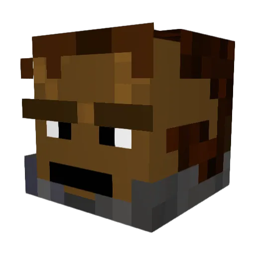 Kruzman Minecraft avatar head, 3D render