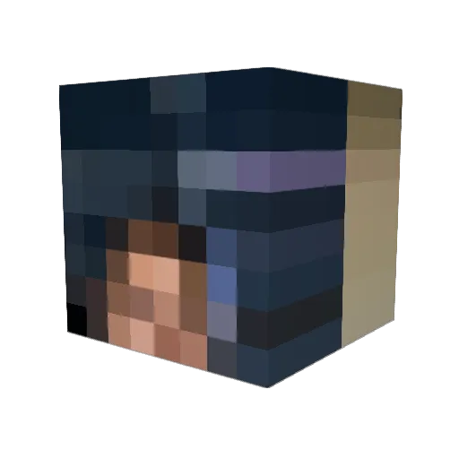 Krweesh Minecraft avatar head, 3D render