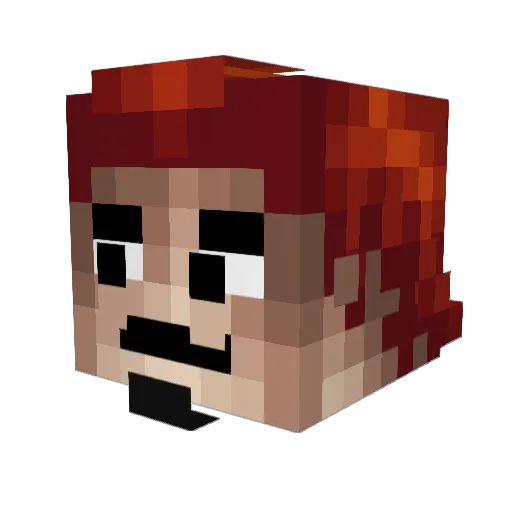 Krx_ Minecraft avatar head, 3D render