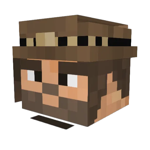 Krxenen Minecraft avatar head, 3D render