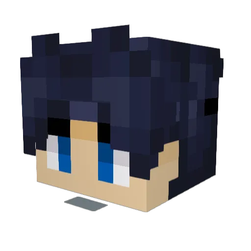 Krxft Minecraft avatar head, 3D render