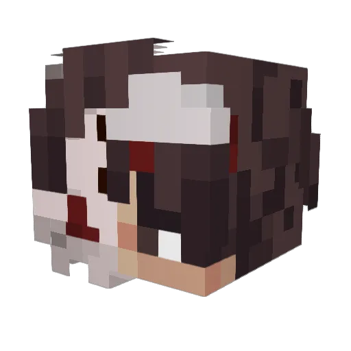KrxmelAT Minecraft avatar head, 3D render