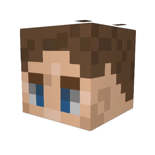 Kry5555 Minecraft avatar head, 3D render
