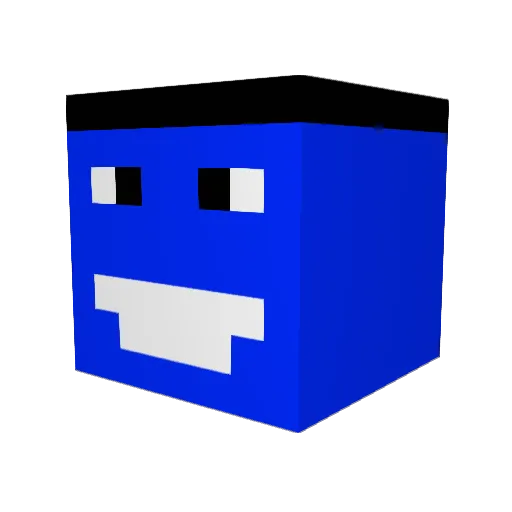 KryChaGamingPL Minecraft avatar head, 3D render
