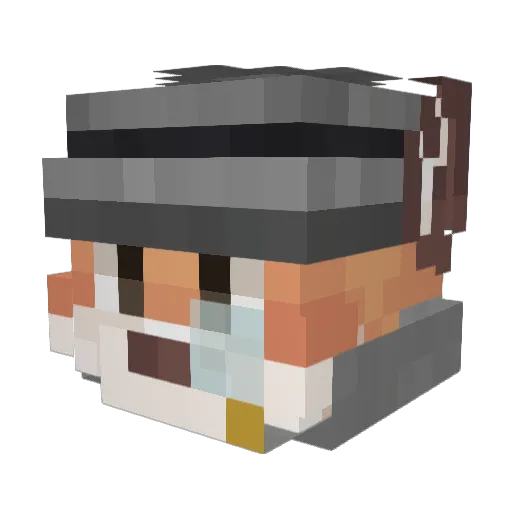 KrySStof Minecraft avatar head, 3D render