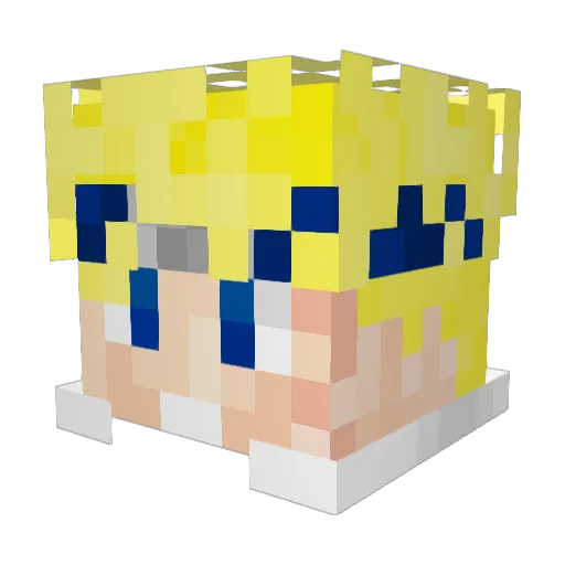 KryZennn_ Minecraft avatar head, 3D render
