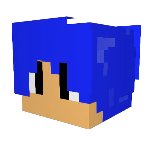 KryZun Minecraft avatar head, 3D render