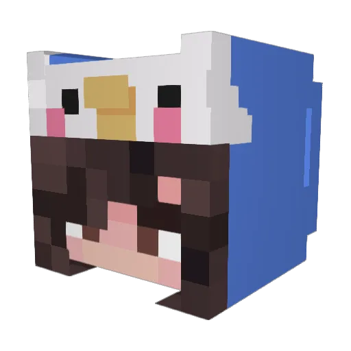 Krycee Minecraft avatar head, 3D render