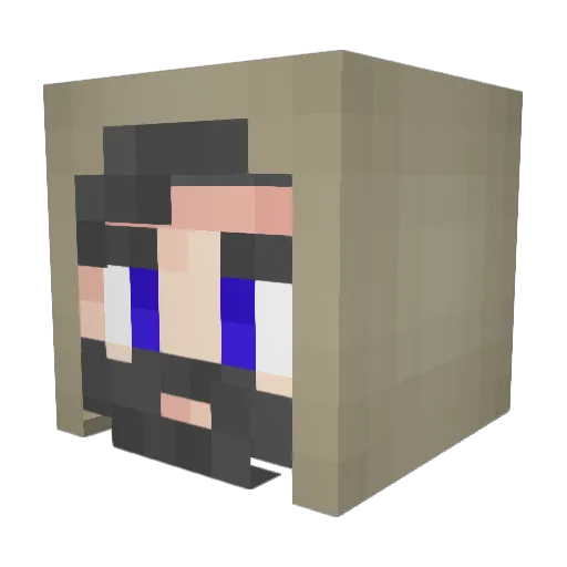 Krycx Minecraft avatar head, 3D render