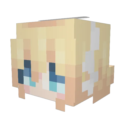 Krygat Minecraft avatar head, 3D render