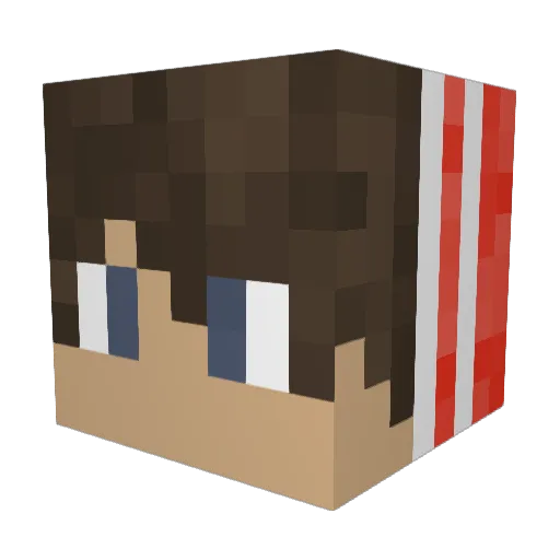 Kryia Minecraft avatar head, 3D render