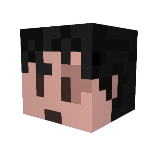 Kryiel Minecraft avatar head, 3D render