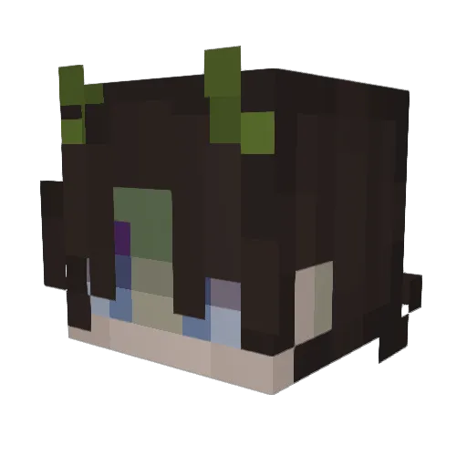 Kryinggggg Minecraft avatar head, 3D render