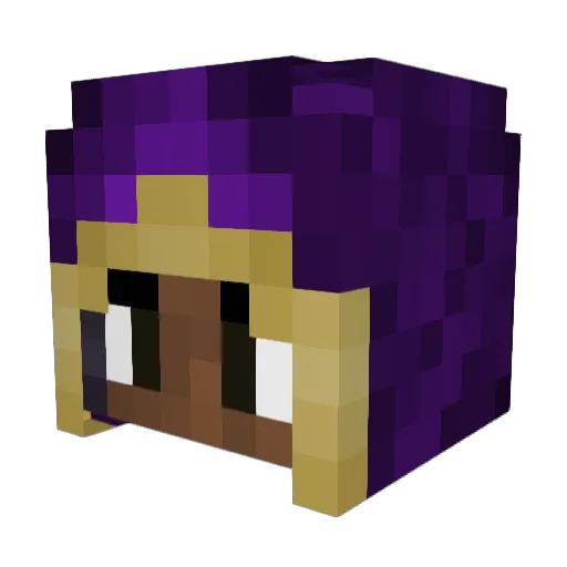 Kryles Minecraft avatar head, 3D render