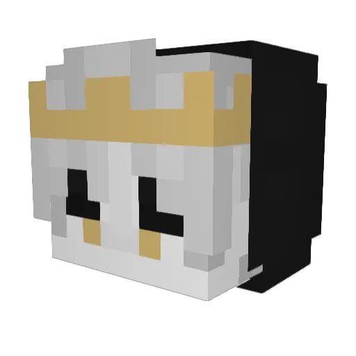 Krylxw Minecraft avatar head, 3D render
