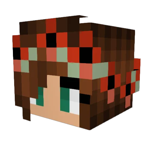 Krynera Minecraft avatar head, 3D render