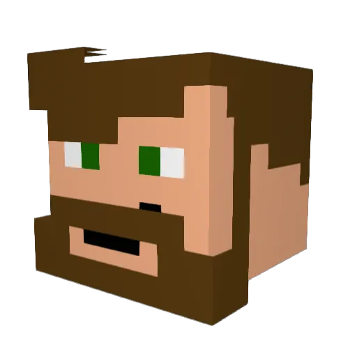 Krynom Minecraft avatar head, 3D render