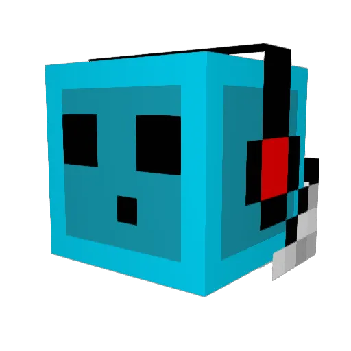 KryoFlash Minecraft avatar head, 3D render