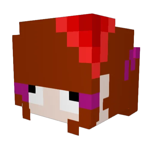 Kryoine Minecraft avatar head, 3D render