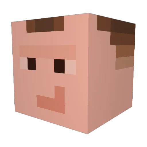 KryosN Minecraft avatar head, 3D render