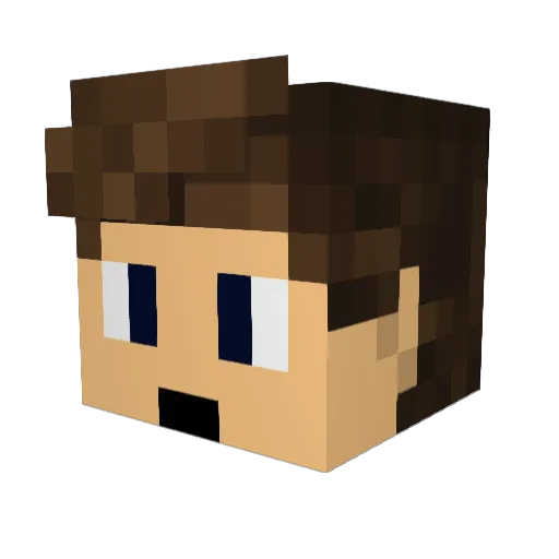 Kryphey Minecraft avatar head, 3D render