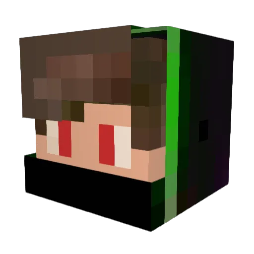 Kryphix Minecraft avatar head, 3D render