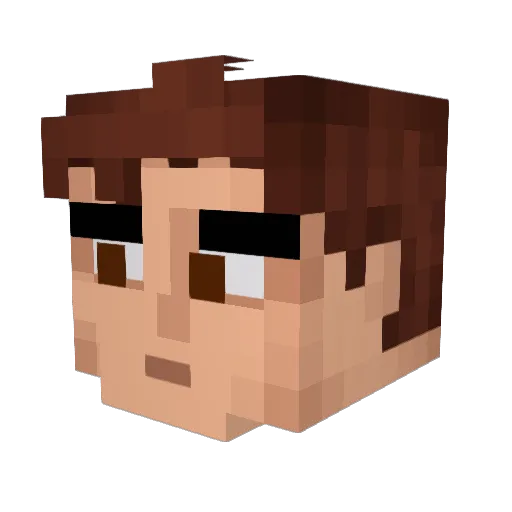 Krypsomnia Minecraft avatar head, 3D render