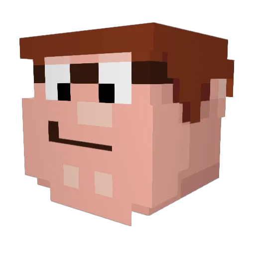 Krypted7 Minecraft avatar head, 3D render