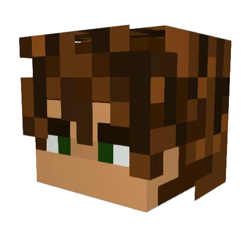 Kryptic2K Minecraft avatar head, 3D render