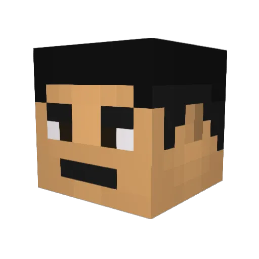Kryptic_Klown Minecraft avatar head, 3D render