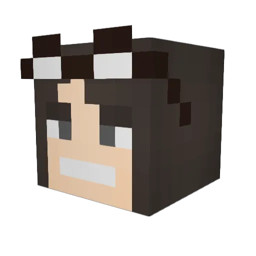 Kryptikus Minecraft avatar head, 3D render
