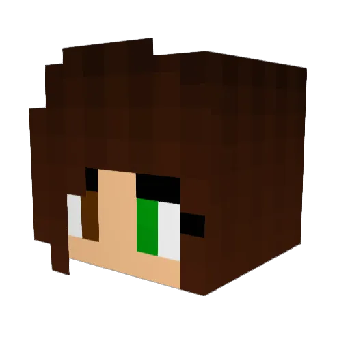 KryptoKrista Minecraft avatar head, 3D render