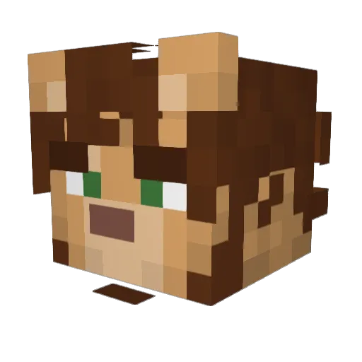 KryptoLion Minecraft avatar head, 3D render
