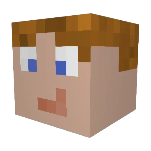 Kryptonian127 Minecraft avatar head, 3D render