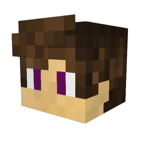 Kryptonis Minecraft avatar head, 3D render