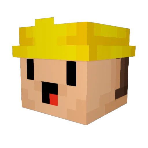 Kryptonyix Minecraft avatar head, 3D render