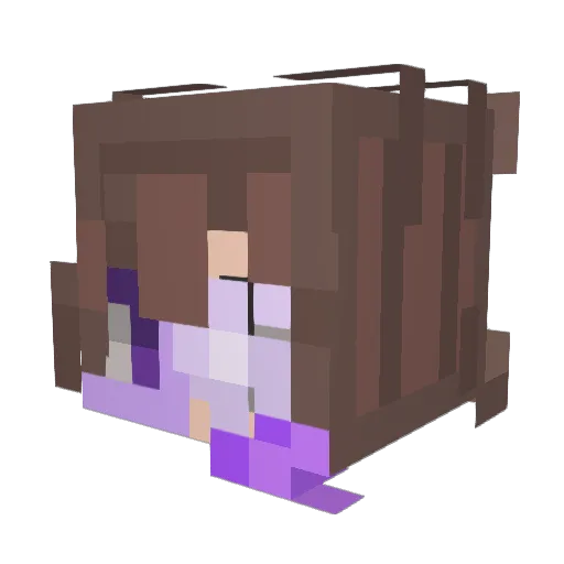 Kryptoy Minecraft avatar head, 3D render