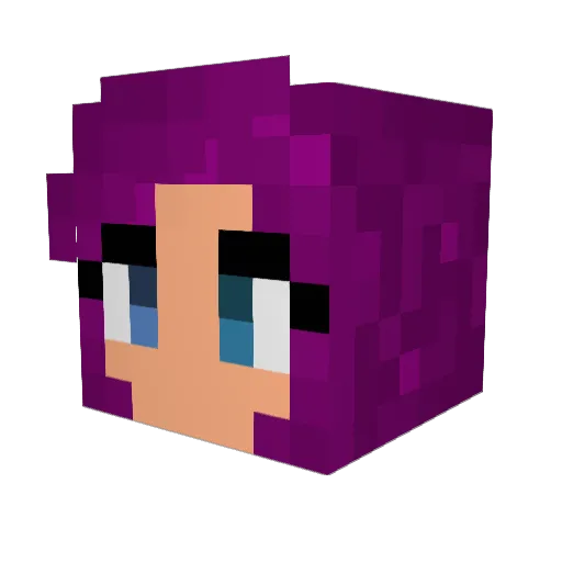 KrysaliaH Minecraft avatar head, 3D render