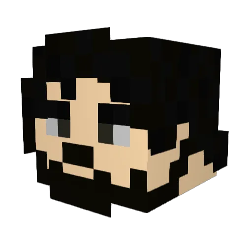KrysaliaTheKitty Minecraft avatar head, 3D render