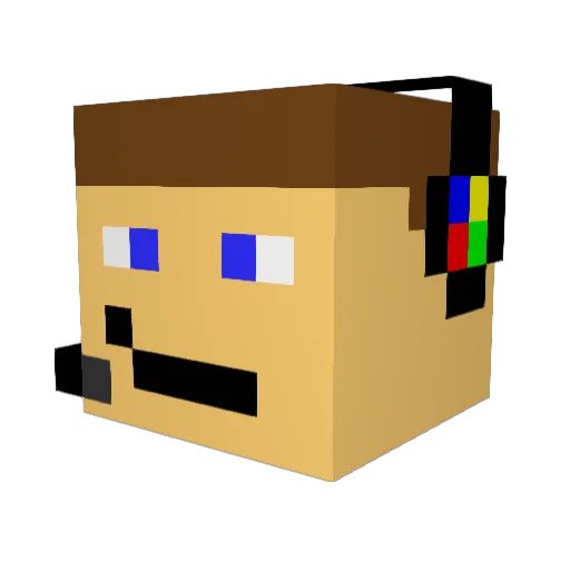 Krysik Minecraft avatar head, 3D render