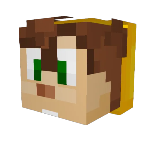 Krysioxz Minecraft avatar head, 3D render
