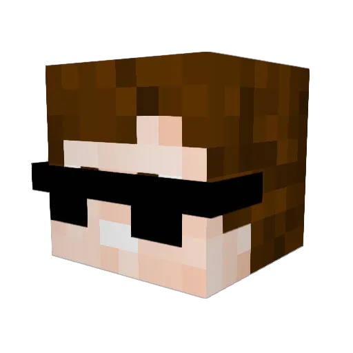 Krystajna Minecraft avatar head, 3D render